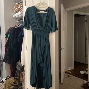 Emerald green dress
